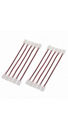 LED strip verbindingsstuk met draad 10mm 2 zijdig - ip20