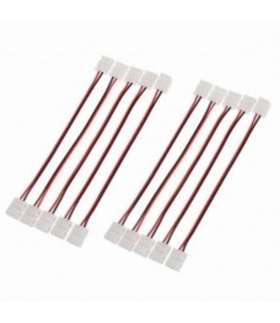 LED strip verbindingsstuk met draad 10mm 2 zijdig - ip20