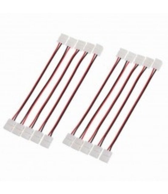 LED strip verbindingsstuk met draad 10mm 2 zijdig - ip20