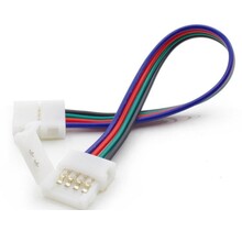 RGB LED strip verbindingsstuk met draad 10mm 2 zijdig  - IP20