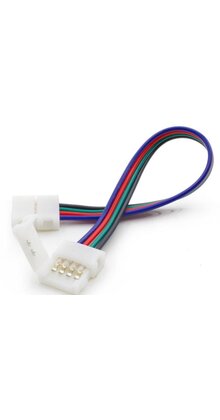 RGB LED strip verbindingsstuk met draad 10mm 2 zijdig  - IP20