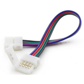 RGB LED strip verbindingsstuk met draad 10mm 2 zijdig  - IP20