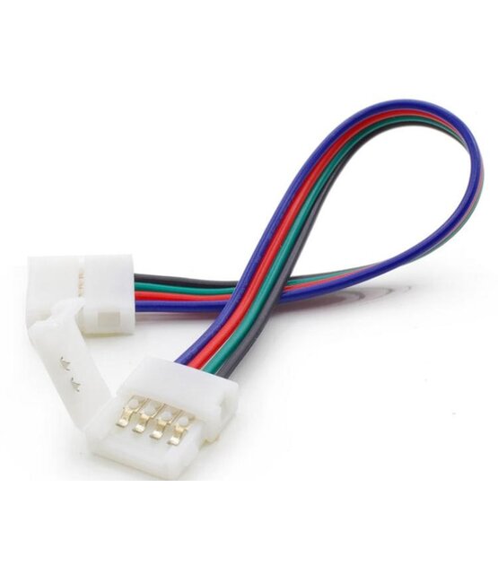 RGB LED strip verbindingsstuk met draad 10mm 2 zijdig  - IP20