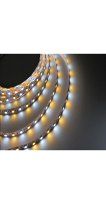 LED strip warm wit & wit 9,6W 960lm/meter 120x3528SMD 24VDC IP20 2700K - 6000K 5m Rol