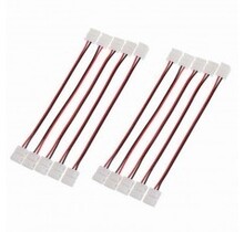 LED strip connector met draad 8mm - 2 zijdig draad - IP20