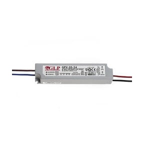 LED voeding 20 watt 24 volt 1 Ampère – IP67 waterdicht – GLP GPV-20-24