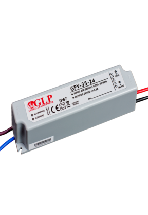 LED voeding 35 watt 24 volt 1,5 Ampère – IP67 waterdicht – GLP GPV-35-24