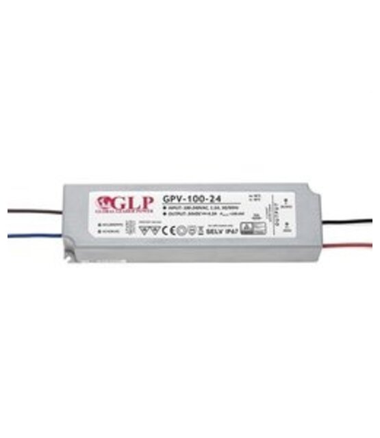 LED voeding 100 watt 24 volt 4,2 Ampère – IP67 waterdicht – GLP GPV-100-24