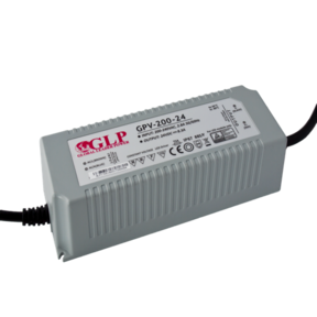LED voeding 200 watt 24 volt 8,33 Ampère – IP67 waterdicht – GLP GPV-200-24
