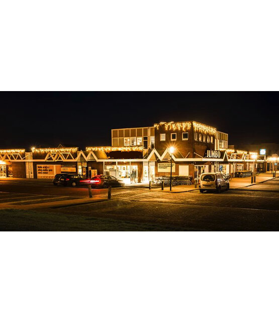 Knipperende kerstverlichting 100 LED 5 meter warm wit koppelbaar