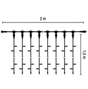 Kerstverlichting hangend voor binnen & buiten 2 x 1,5 meter wit