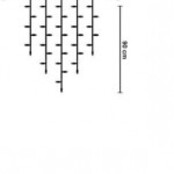 Kerstverlichting ijspegel LED 0,5 X 0,9 meter warm wit