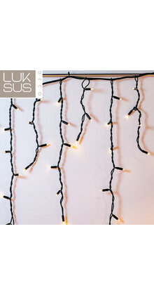 6 meter x 0,4 meter - IJspegel kerstverlichting 100 LED’s – zwarte kabel - professioneel - IP65 waterdicht - LUKSUS
