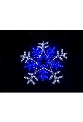 Led sneeuwvlokken verlichting koud wit & blauw 9 meter LED lampjes - waterdicht