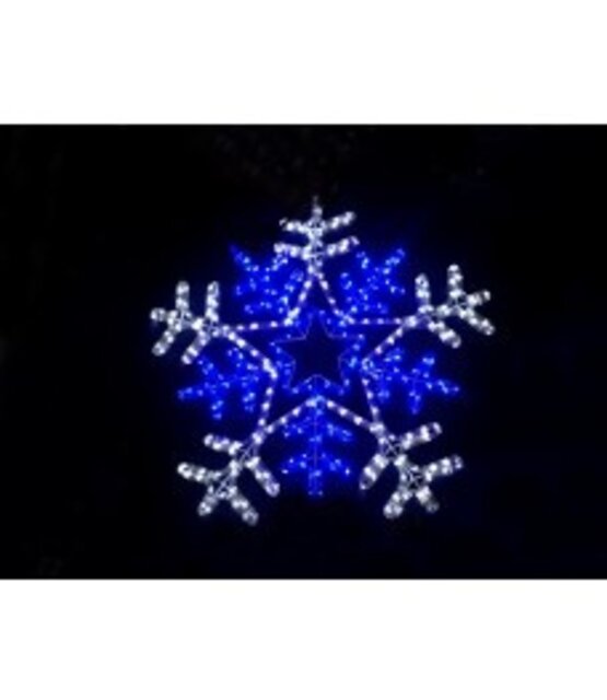 Led sneeuwvlokken verlichting koud wit & blauw 9 meter LED lampjes - waterdicht