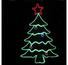 Waterdichte kerstboom met gekleurde LED lampjes