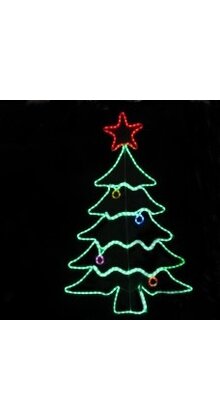 Waterdichte kerstboom met gekleurde LED lampjes