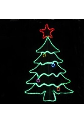 Waterdichte kerstboom met gekleurde LED lampjes