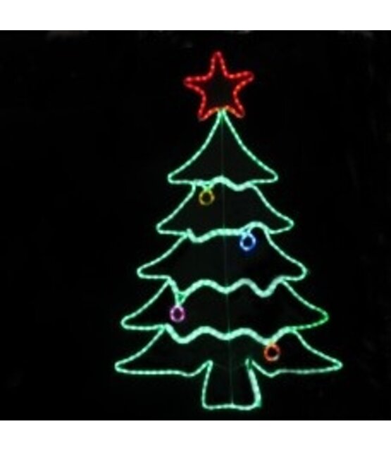 Waterdichte kerstboom met gekleurde LED lampjes