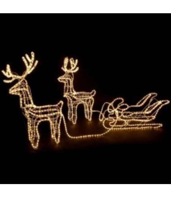 Arrenslee met rendieren 3 delige set 210cm voor buiten!