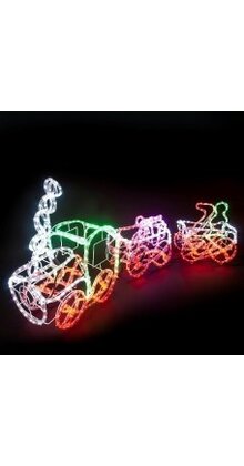 Kersttrein voor binnen & buiten 175cm