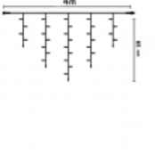 IJspegel kerstverlichting helder wit 4 meter 192 ijspegels voor binnen & buiten