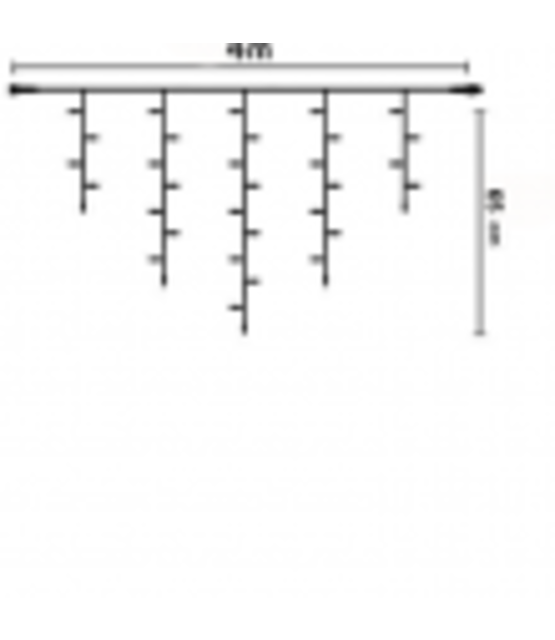 IJspegel kerstverlichting helder wit 4 meter 192 ijspegels voor binnen & buiten