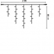 IJspegel kerstverlichting 7m helder wit 474 LED lampjes voor binnen & buiten