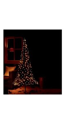 Kerstboom met verlichting 250 leds 185 cm