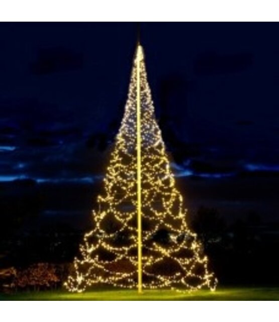 Kerstboom voor in een vlaggenmast 2000 lampjes 10 meter hoog