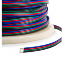 RGB Led Kabel 4-polig, 4x0,56mm2 - 1 meter per strekkende meter