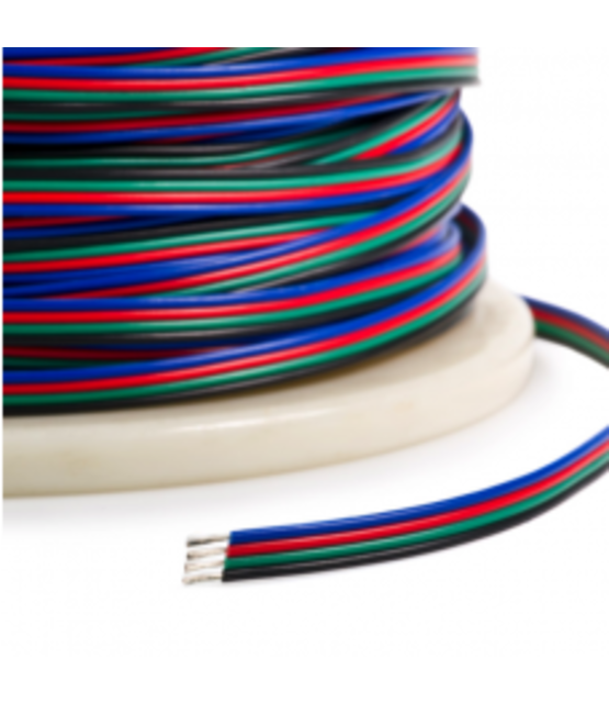 RGB Led Kabel 4-polig, 4x0,56mm2 - 1 meter per strekkende meter