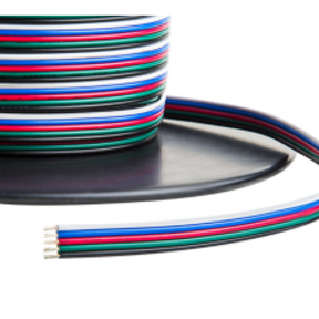 RGBW Led Kabel 5-polig, 5x0,56mm2 - 1 meter per strekkende meter