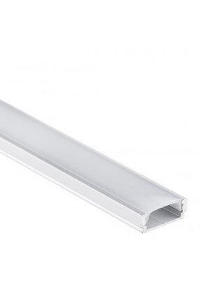 LED profiel plat model 40 meter inclusief afdekking 16,80mm x 6,47mm PL1