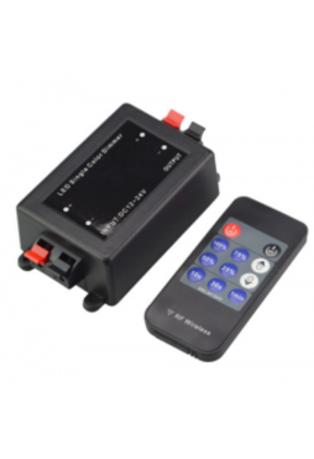 Draadloze LED strip dimmer inclusief afstandsbediening 12/24V 8A