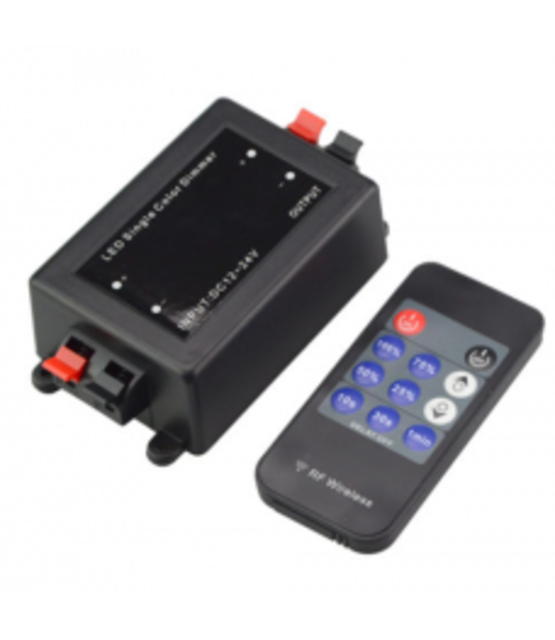 Draadloze LED strip dimmer inclusief afstandsbediening 12/24V 8A