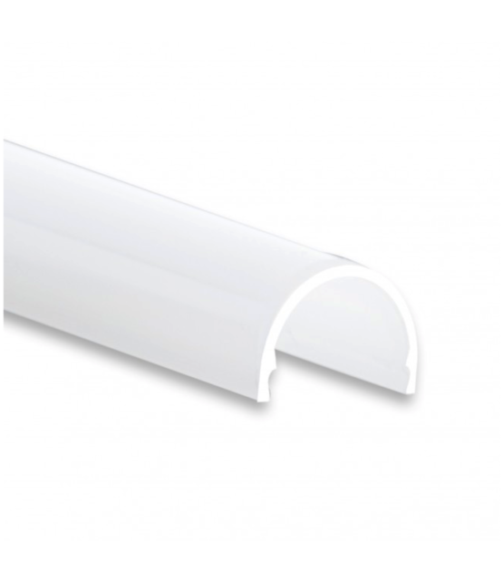 LED strip profiel met halfronde opaal klikafdekking 16,80mm x 16,40mm 16ALU