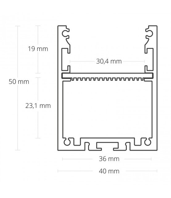 Ophangsysteem voor brede of dubbele LED strips