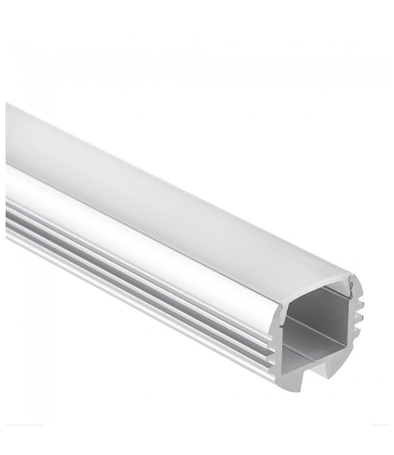 Rond LED strip profiel 2 meter met afdekking 18,73 mm x 15,32 mm 09.1ALU