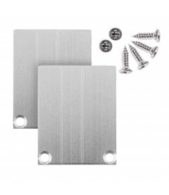 2 x LED profiel eindkappen inclusief schroeven -  XL04ALU.C2