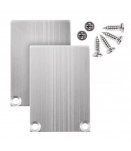 2 x LED profiel eindkappen inclusief schroeven - XL04ALU.C3