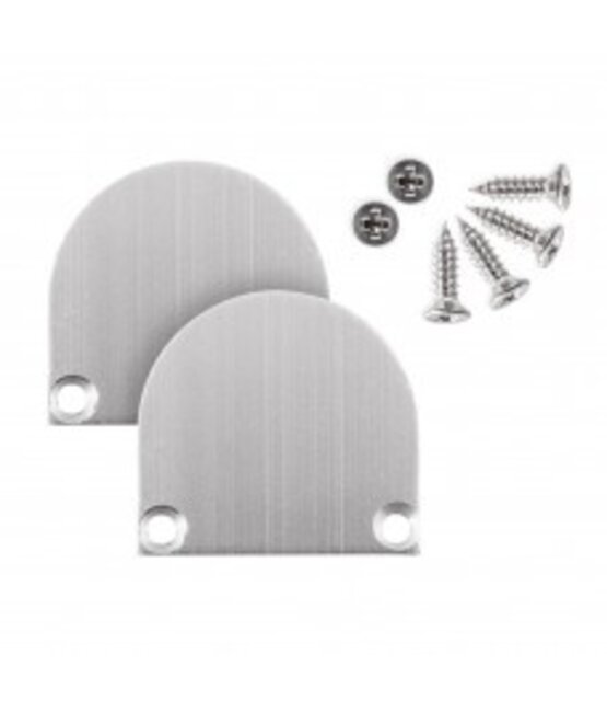 2 x LED profiel eindkappen inclusief schroeven - XL04ALU.C4