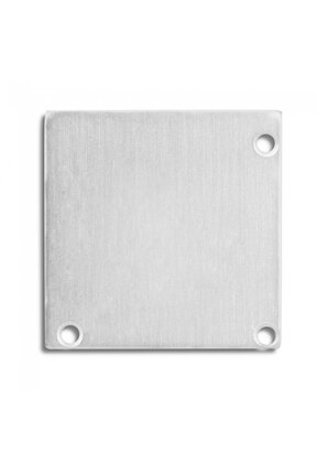 2 x LED profiel eindkappen inclusief schroeven - C19ALU VIERKANT