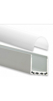 LED XL profiel 2 meter met ronde afdekking 24mm 36,79mm x 11,69mm - XL7.C4ALU