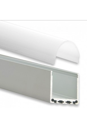 LED XL profiel 2 meter met ronde afdekking 24mm 36,79mm x 11,69mm - XL7.C4ALU