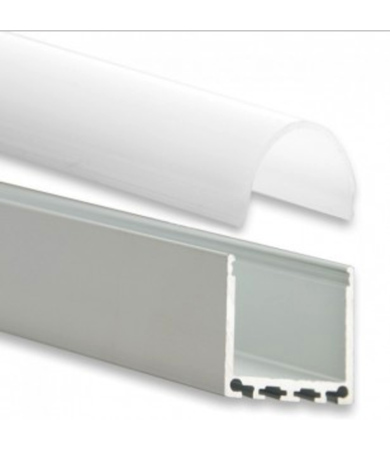 LED XL profiel 2 meter met ronde afdekking 24mm 36,79mm x 11,69mm - XL7.C4ALU