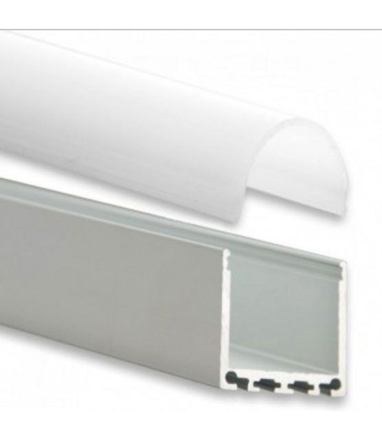 LED XL profiel 2 meter met ronde afdekking 24mm 36,79mm x 11,69mm - XL7.C4ALU