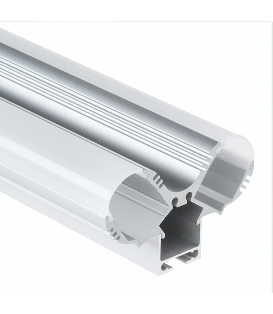 LED profiel voor 2 LED strips 2 meter met afdekking PL12