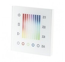 Draadloze wanddimmer voor RGB & RGB/WW LED strips DMX 4-Zone