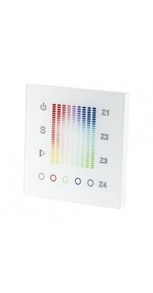 Draadloze wanddimmer voor RGB & RGB/WW LED strips DMX 4-Zone